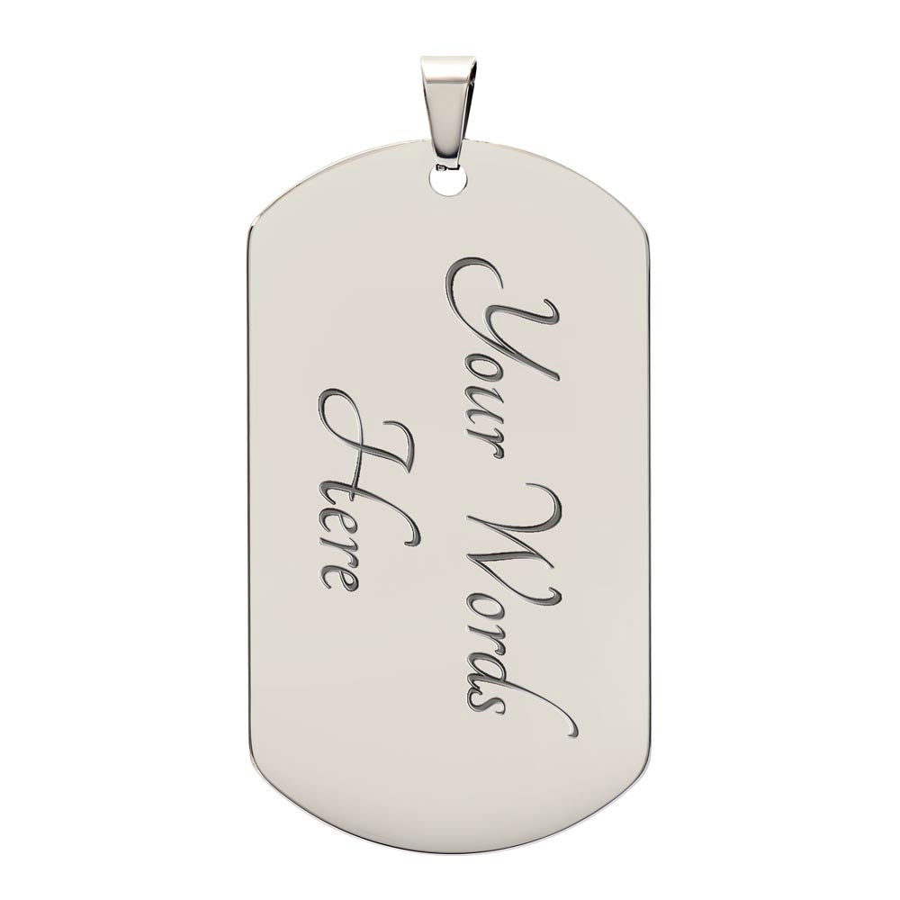 To My Son Engraved Message of Love Necklace