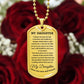 To my Daughter Engraved Necklace