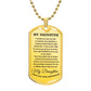 To my Daughter Engraved Necklace