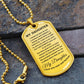 To my Daughter Engraved Necklace