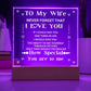 Wife Gift-Keepsake gift for wife, I love you Mothers' Day, Birthday, Anniversary, Valentines Day- Sentimental and Romantic.