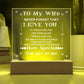 Wife Gift-Keepsake gift for wife, I love you Mothers' Day, Birthday, Anniversary, Valentines Day- Sentimental and Romantic.